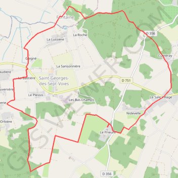 Trace GPS Le chemin des Vieilles Pierres - Saint-Georges-des-Sept-Voies, itinéraire, parcours