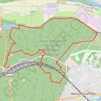 Trace GPS Foret de Saint Germain en Laye (Nord), itinéraire, parcours
