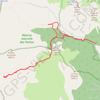 Trace GPS Du hameau des Combes au pied du Col de Vallouise, itinéraire, parcours