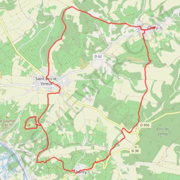 Trace GPS Les trois vignobles, Saint-Bris le Vineux, Irancy et Chitry, itinéraire, parcours