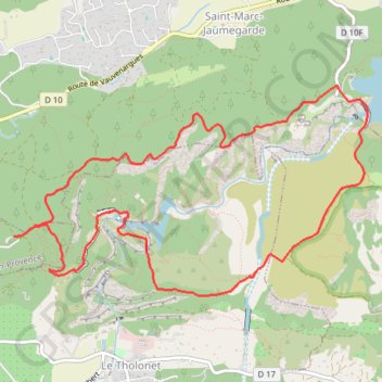 Trace GPS Circuit des lacs Zola et Bimont - Aix-en-Provence, itinéraire, parcours