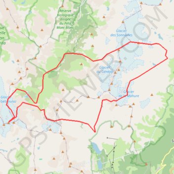 Trace GPS Grand Tour de la Pointe de Labby, itinéraire, parcours