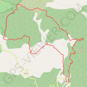 Trace GPS Vidauban-La Nible-La Mourre, itinéraire, parcours
