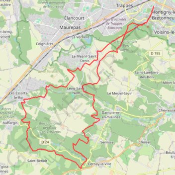 Trace GPS Etang de Cernay, itinéraire, parcours