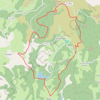 Trace GPS Autour du Cirque de Freysselines, itinéraire, parcours