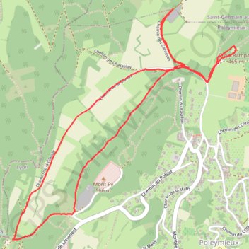 Trace GPS Deuchiste balade pédestre du ai mont Py, itinéraire, parcours