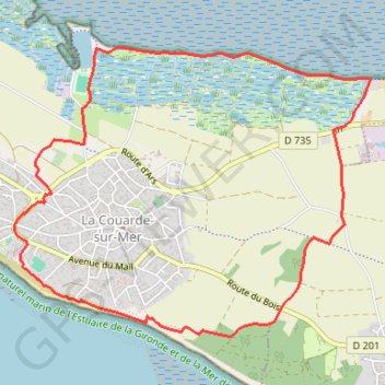 Trace GPS Circuit de La Couarde-sur-Mer, itinéraire, parcours