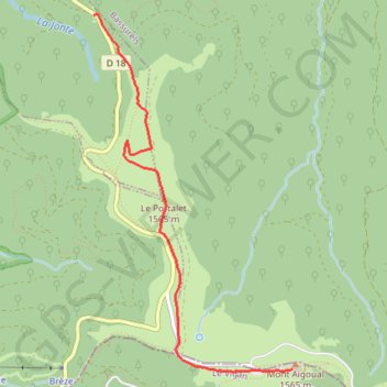 Trace GPS Rando au Mont Aigoual, itinéraire, parcours