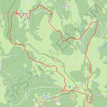 Trace GPS Rando Vosges, itinéraire, parcours