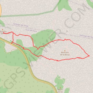 Trace GPS Montaña de Samara, itinéraire, parcours