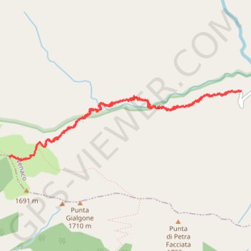 Trace GPS Col de tribali, itinéraire, parcours
