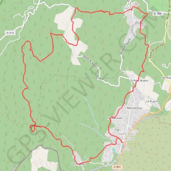 Trace GPS Du Viaduc de Doulovy au Fort de Banne, itinéraire, parcours