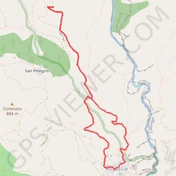 Trace GPS Sierra de Guara - Abrigos de Quizans, itinéraire, parcours