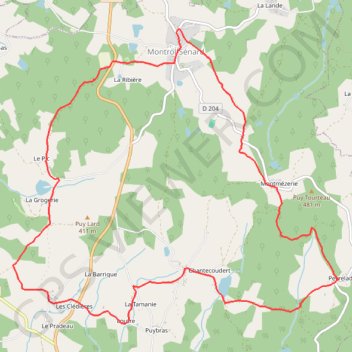 Trace GPS Espace VTT-FFC des Monts de Blond - Circuit N° 14 : Henri IV - 38976 - UtagawaVTT.com, itinéraire, parcours