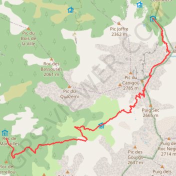 Trace GPS GR10 Mariailles - Cortalets, itinéraire, parcours