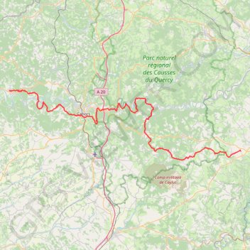 Trace GPS Prayssac - Savignac, itinéraire, parcours