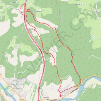 Trace GPS Marche Nordique Savanac, itinéraire, parcours