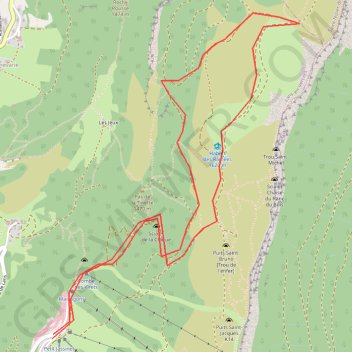 Trace GPS Vercors - Plateau des Ramées, itinéraire, parcours