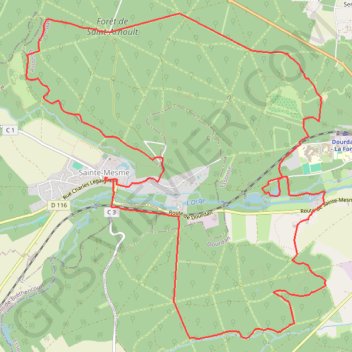 Trace GPS Rando à Sainte Mesme, itinéraire, parcours