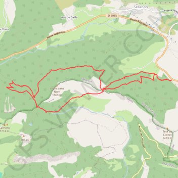 Trace GPS Séranon-Rouaine-La Sappée-La Lubi, itinéraire, parcours