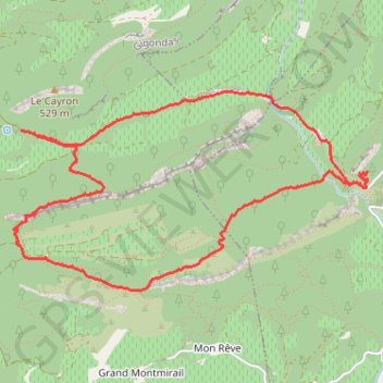 Trace GPS Les dentelles de Montmirail - Chapelle Saint Christophe, itinéraire, parcours