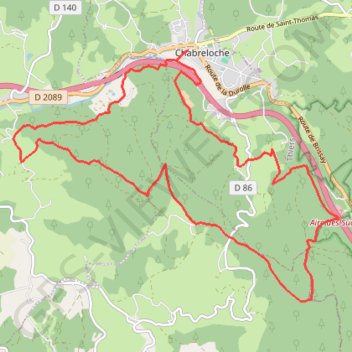 Trace GPS Massif des Bois Noirs - Le Roc du Guet, itinéraire, parcours