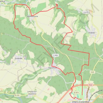 Trace GPS Forêt de Retz, itinéraire, parcours