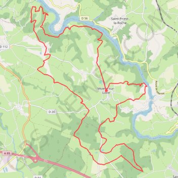 Trace GPS Les Gorges de la Loire et le bois des Ardilliers - Saint-Paul-de-Vézelin, itinéraire, parcours