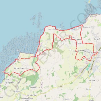 Trace GPS De Brestan à Port-Béni, itinéraire, parcours