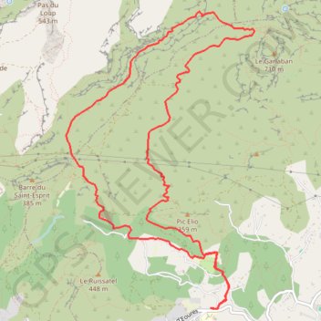Trace GPS La Font de Mai - Aubagne, itinéraire, parcours