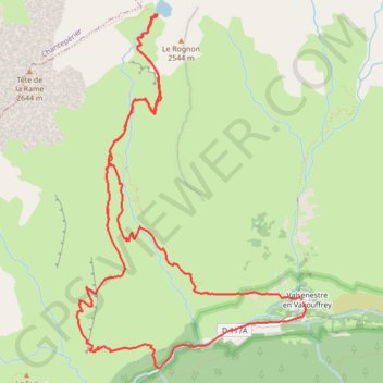 Trace GPS Lac de Labarre (38), itinéraire, parcours