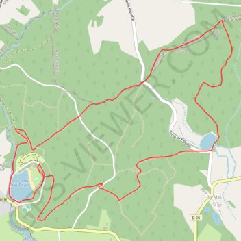 Trace GPS Circuit du plan d'eau - Lamongerie - Pays Vézère Auvézère, itinéraire, parcours