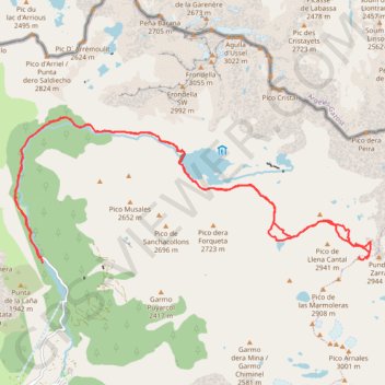 Trace GPS Pico Gaurier, itinéraire, parcours