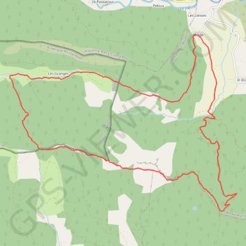 Trace GPS Lange par le Tréboux, itinéraire, parcours