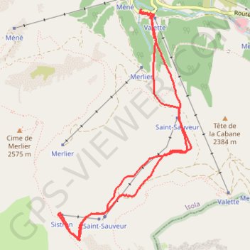 Trace GPS Isola - Cime de Sistron, itinéraire, parcours