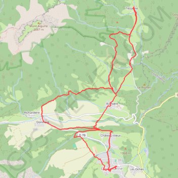 Trace GPS Chichilianne - Trezanne, itinéraire, parcours