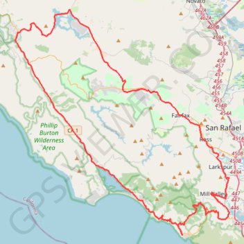 Trace GPS Point Reyes Loop, itinéraire, parcours