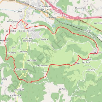 Trace GPS La Bachellerie boucle du Chastel, itinéraire, parcours