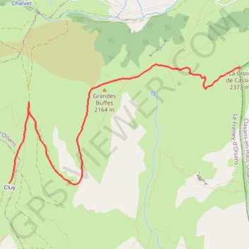 Trace GPS Croix de cassini, itinéraire, parcours
