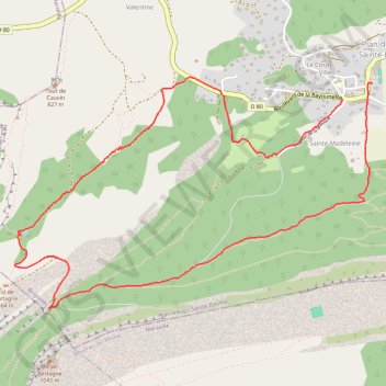 Trace GPS Plan d Aups Col de Bertagne, itinéraire, parcours