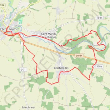 Trace GPS Le circuit des Cormeaux - La Ferté-Gaucher, itinéraire, parcours