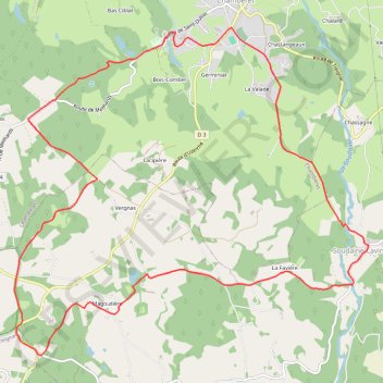 Trace GPS 131 - Tracé circuit 2 Soudaine (Chamberet), itinéraire, parcours