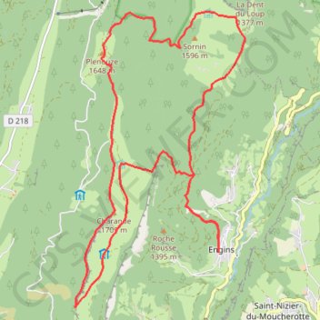 Trace GPS Crêtes de Charande, itinéraire, parcours