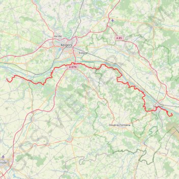 Trace GPS GR3 De Souzay-Champigny à La Pommeraye (Maine-et-Loire), itinéraire, parcours