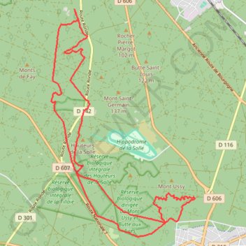 Trace GPS Fontainebleau Mont-Ussy, itinéraire, parcours