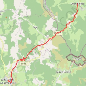 Trace GPS De Chanaleilles à Saint-Alban-sur-Limagnole, itinéraire, parcours