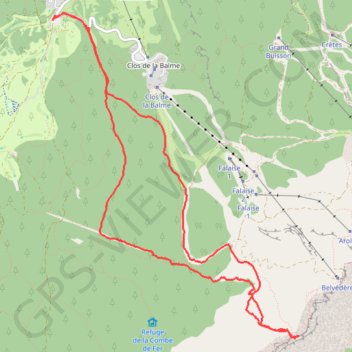Trace GPS Pas de la Balme, itinéraire, parcours