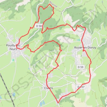 Trace GPS Montagnes du Matin - Civens, itinéraire, parcours