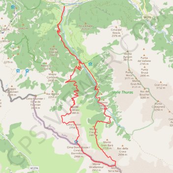 Trace GPS Monte Terra Nera (Alta val Susa), itinéraire, parcours