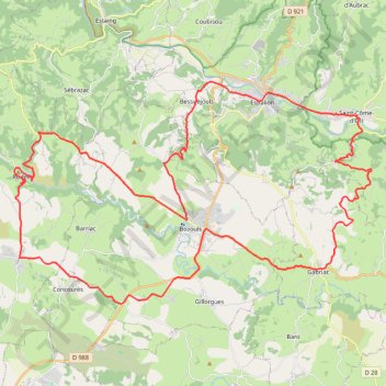 Trace GPS L'histoire des paysages - Espalion, itinéraire, parcours